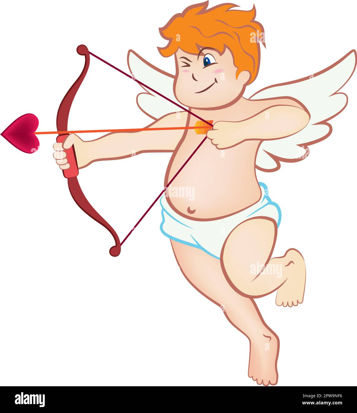 Cupid Shooting Arrow At Couple