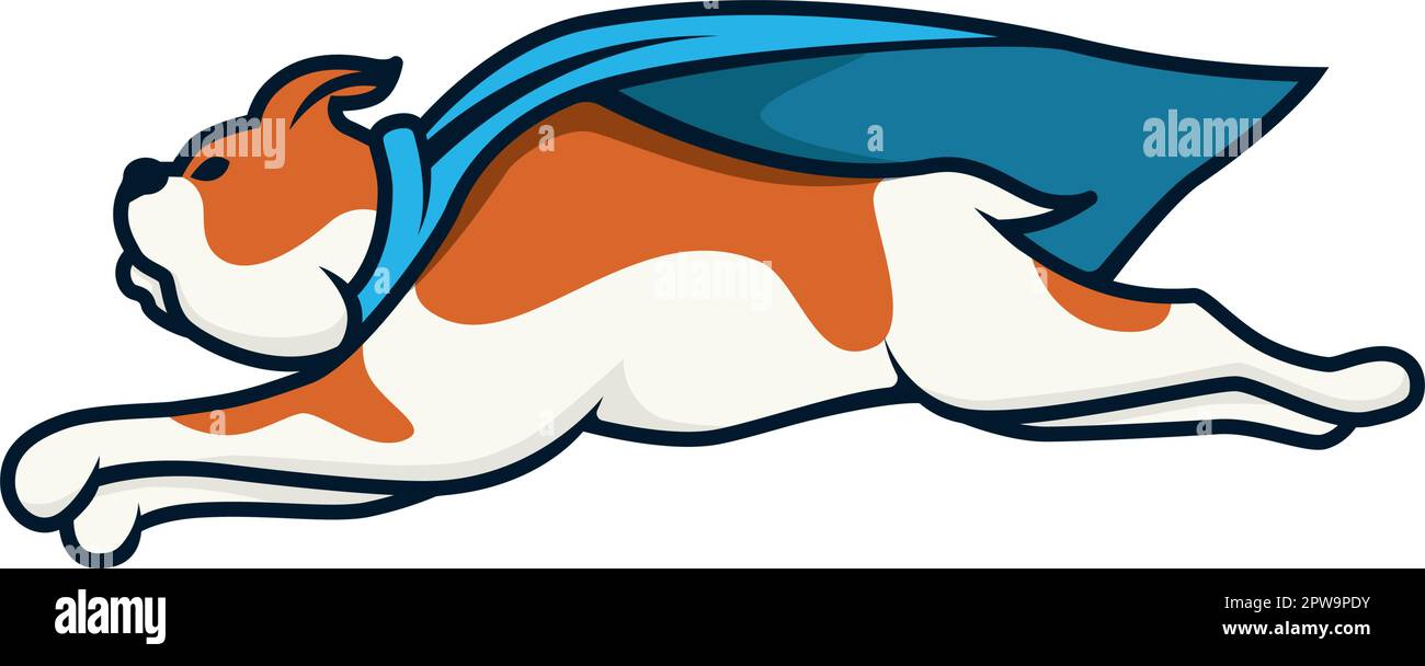 Flying Dog with Super Power or Super Dog Illustration Stock Vector Image & Art Alamy