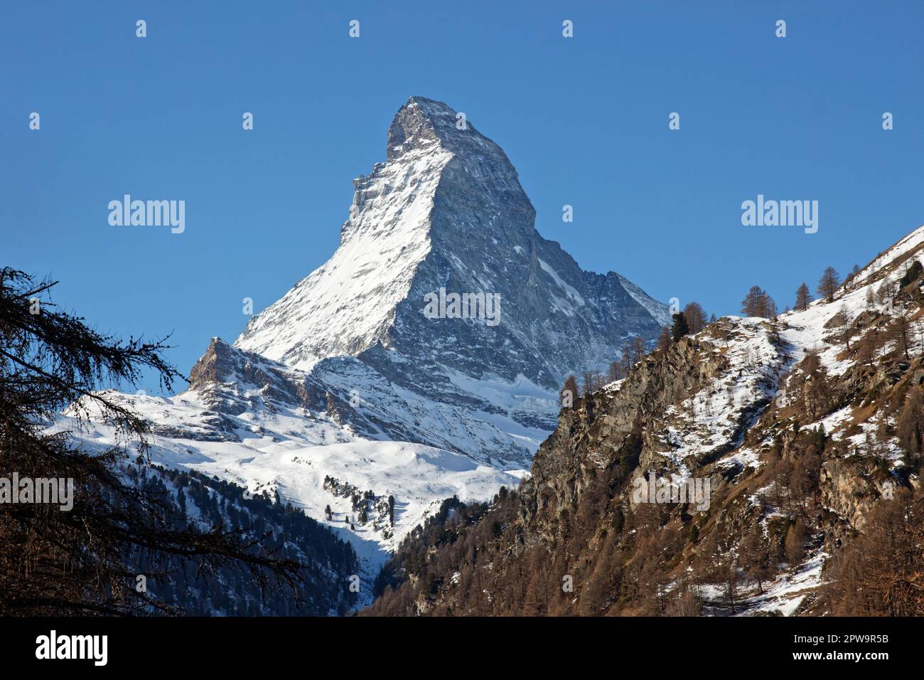 The view of Matterhorn from Kirchbrücke, Zermatt Stock Photo - Alamy