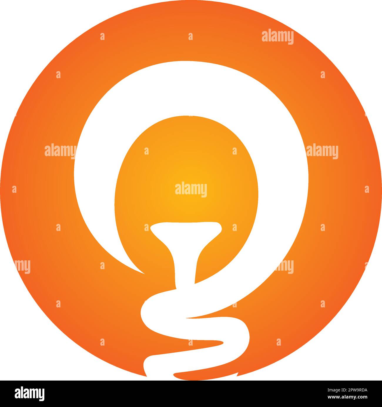 Creative and Bright Orange Light Bulb Illustration Stock Vector Image