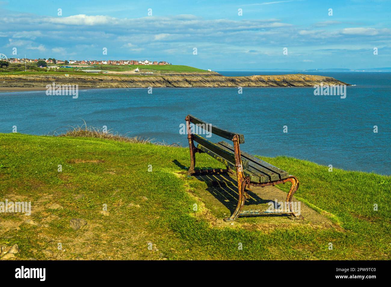 A clear view across the bay to Barry Island in April on the south wales