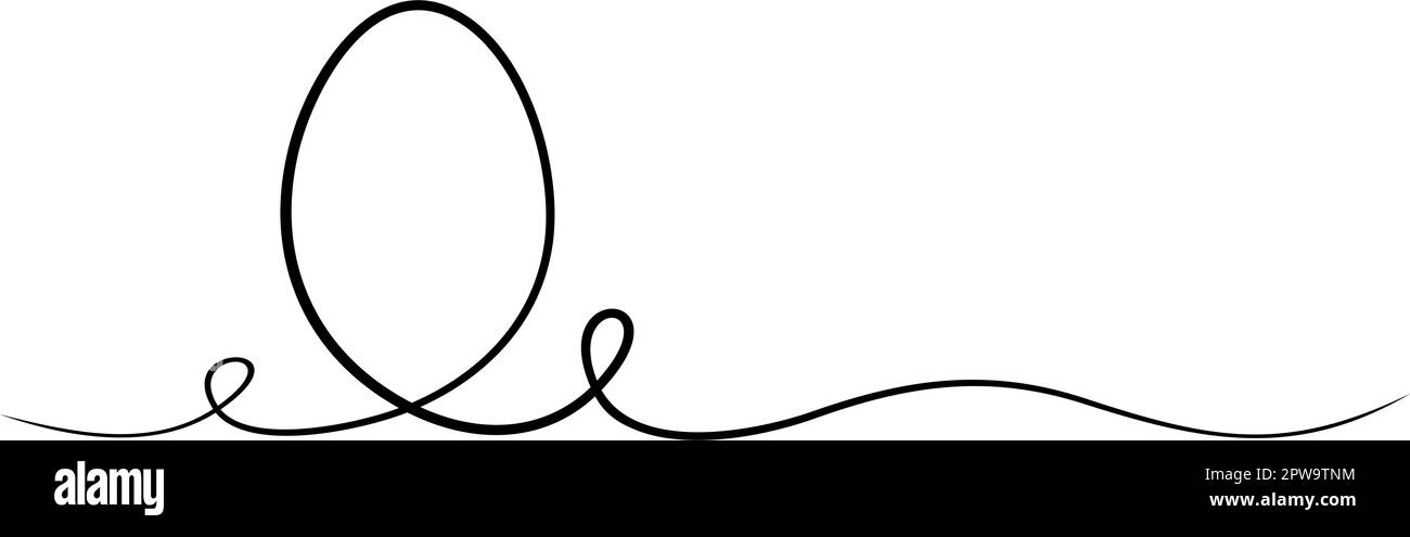 Happy Easter Egg vector. Abstract flourish designed egg in black ...