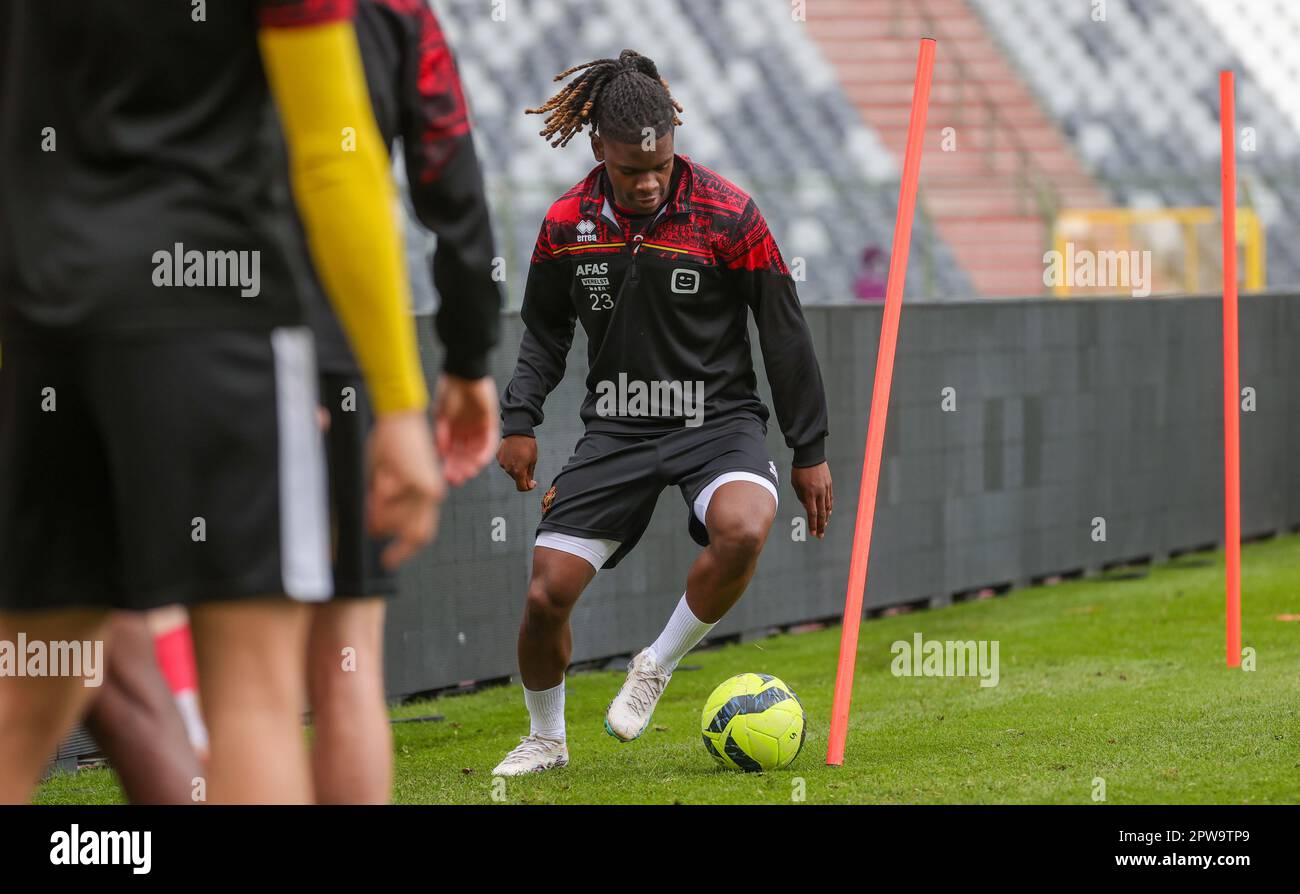 NEERPEDE, BELGIUM - AUGUST 04 : Enock Agyei during the photoshoot of Rsc  Anderlecht Futures on