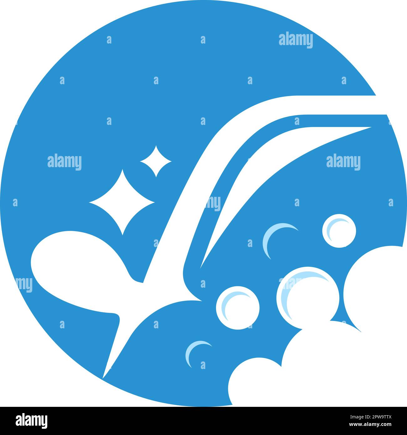 Car Wash combined with Sparkle and Bubbles Symbol Stock Vector Image