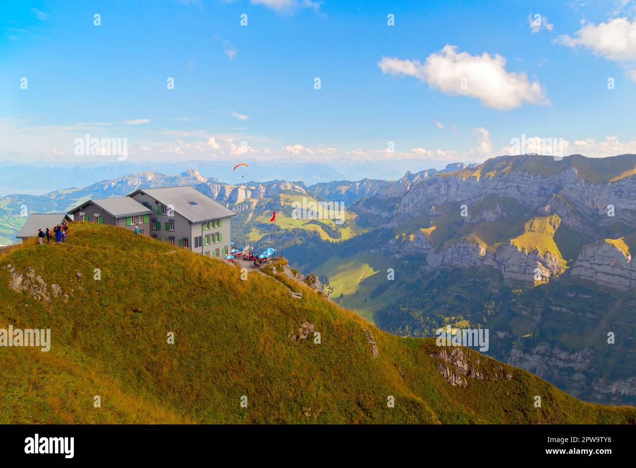 Beautiful view in Alpstein, Canton Appenzell Innerrhoden, swiss Alps, Switzerland Stock Photo