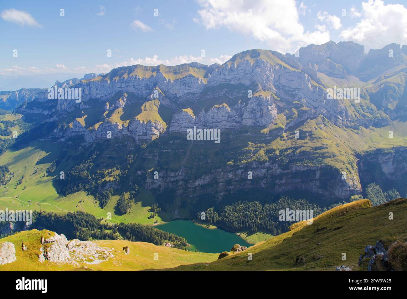 Beautiful view in Alpstein, Canton Appenzell Innerrhoden, swiss Alps, Switzerland Stock Photo