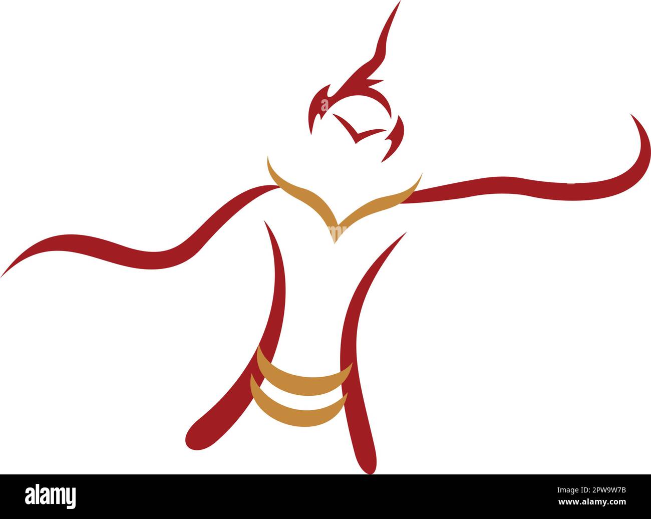 simple-traditional-thai-dancer-silhouette-stock-vector-image-art-alamy