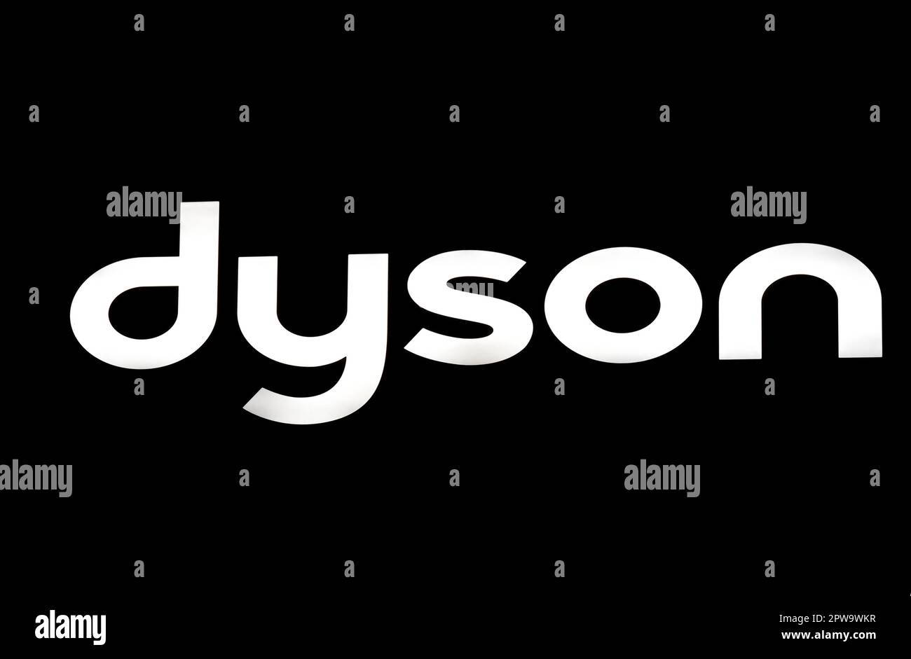 white Dyson logo on black background Stock Photo - Alamy