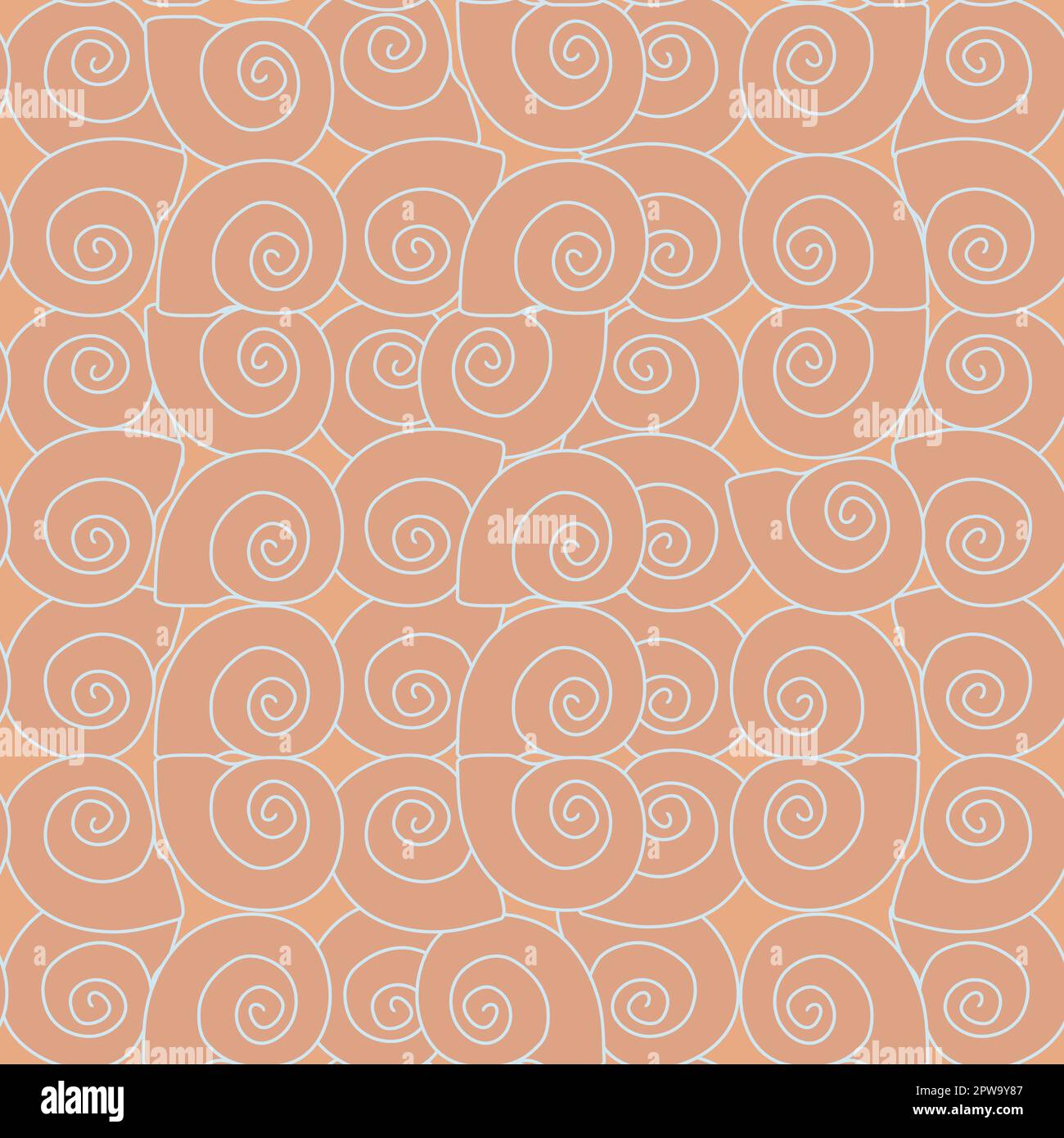 a pattern without a background of solid orange shells Stock Vector ...