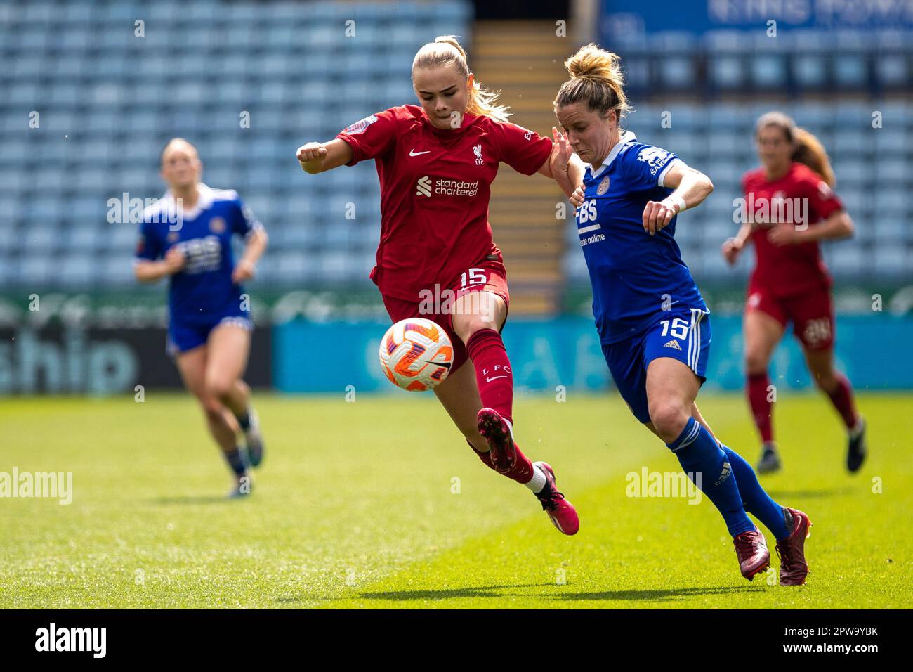 Leicester, UK. 29th April, 2023. Sofie Lundgaard during the Barclays FA WSL fixture between Leicester City and Liverpool at the King Power Stadium. Credit: Ryan Asman/Alamy Live News Stock Photo