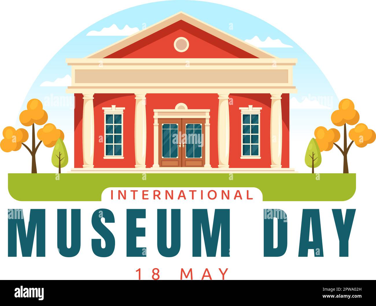 International Museum Day on May 18 Illustration with Building Gallery