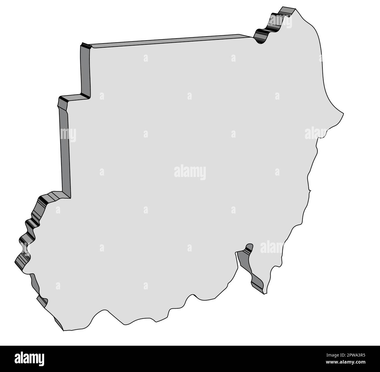 Sudan map 3d Stock Vector Images - Alamy