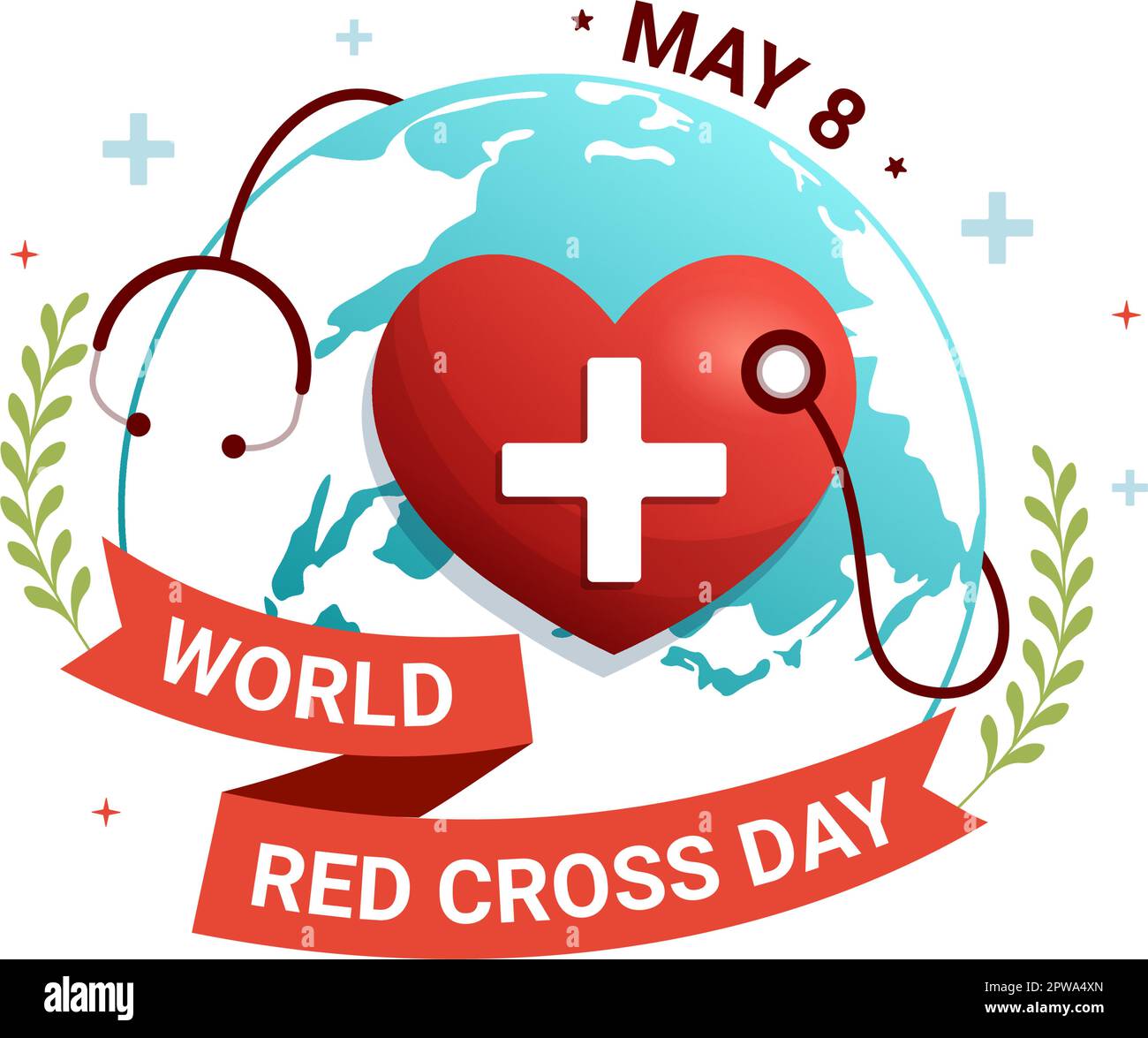 World Red Cross Day on May 8 Illustration to Medical Health and ...