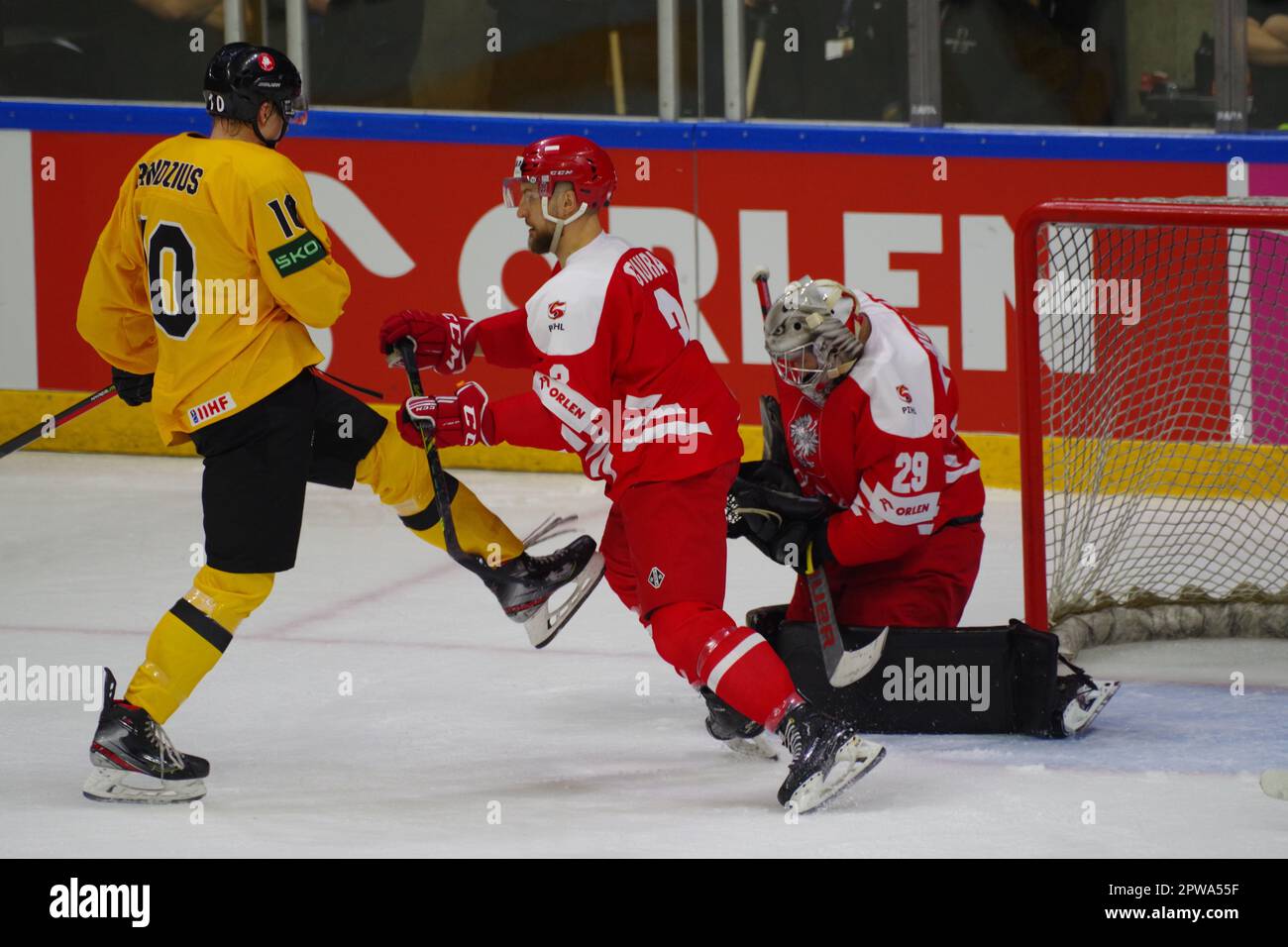 Nottingham, UK. 29 April 2023. Aivaras Bendzius playing for Lithuania