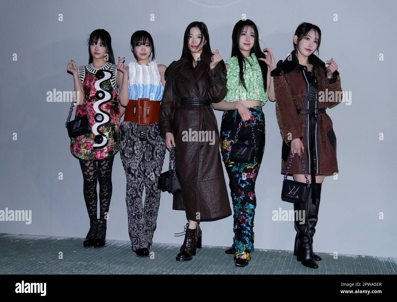 South Korean girl group Le Sserafim arrives for the Louis Vuitton Pre-Fall  2023 Show in Seoul, South Korea, Saturday, April 29, 2023. (AP Photo/Ahn  Young-joon Stock Photo - Alamy