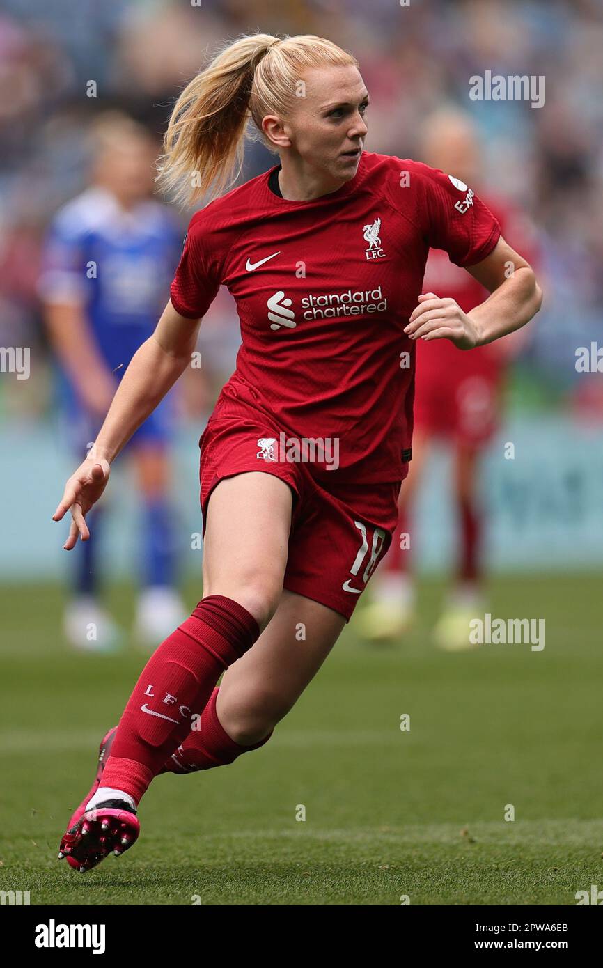 Ceri Holland of Liverpool during the Barclays FA Womens Super League match between Leicester City Women and Liverpool Women at the King Power Stadium, Leicester on Saturday 29th April 2023. (Credit: James Holyoak / Alamy Live News) Stock Photo