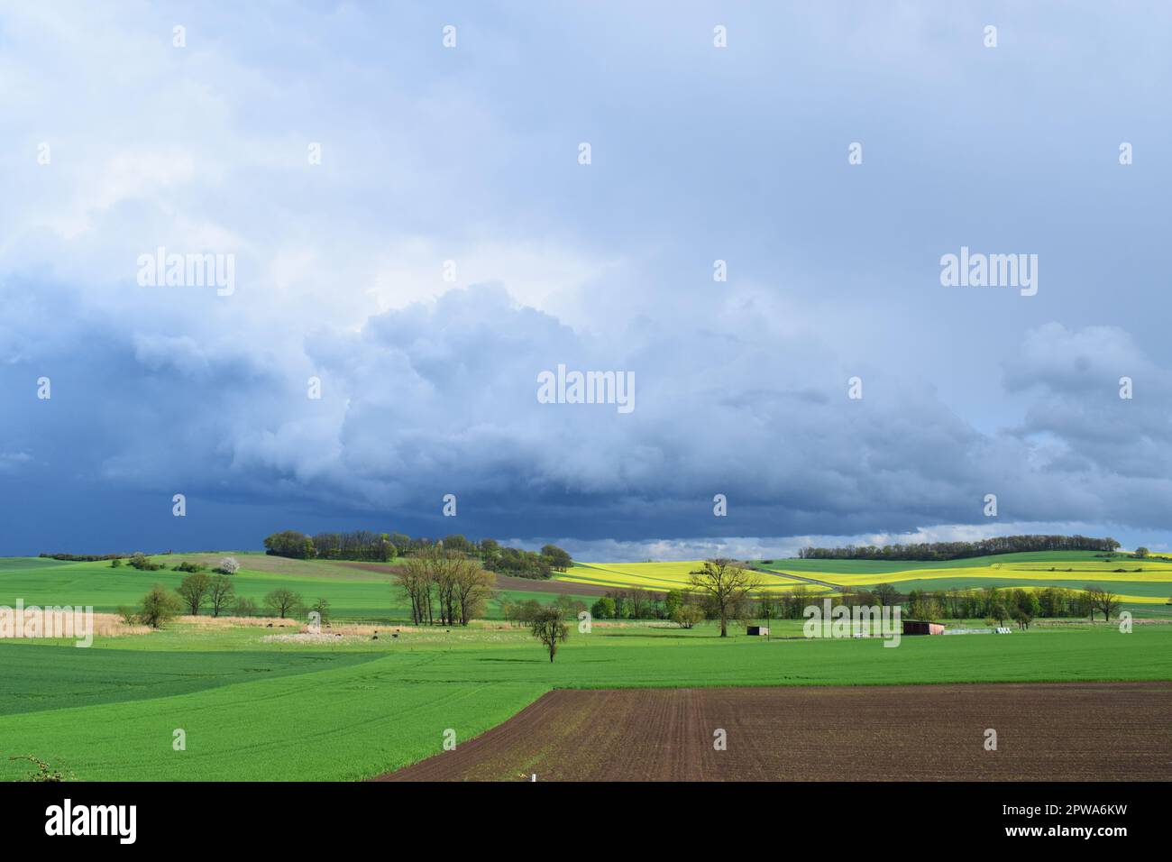 Storm clouds above the Eifel Stock Photo