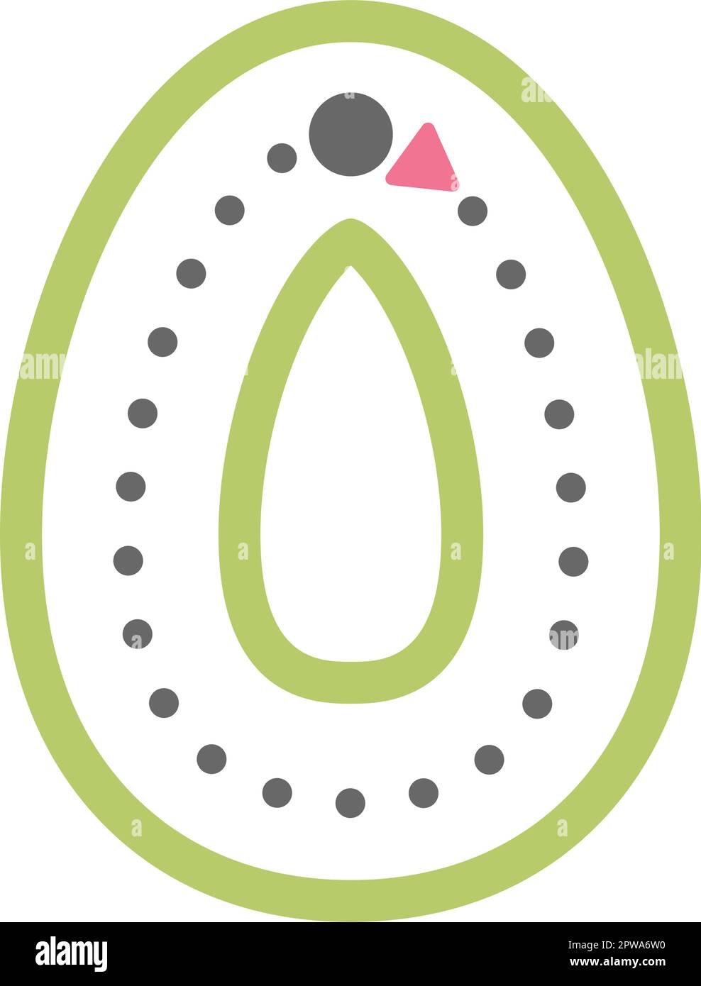 Dotted oval shape for tracing lines for preschool and kindergarten school kids for math drawing practice Stock Vector