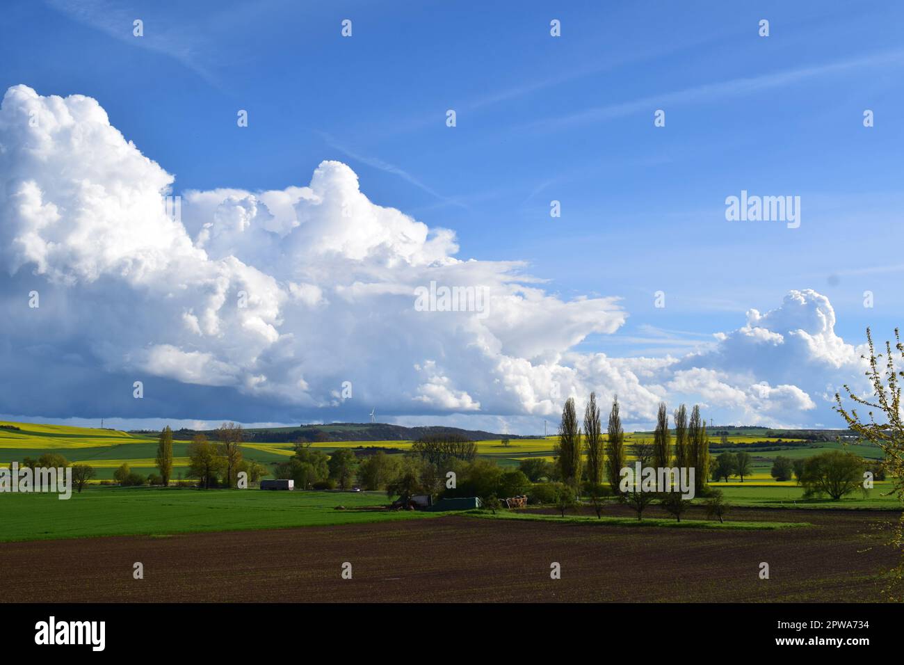 Storm clouds above the Eifel Stock Photo