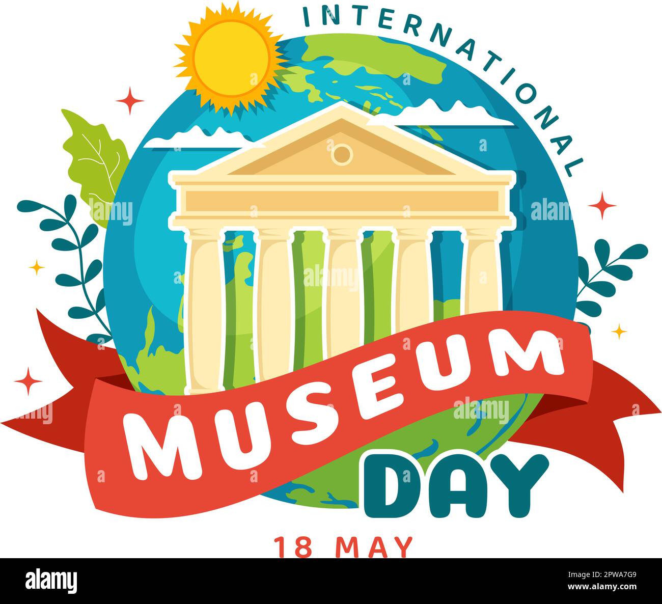 International Museum Day on May 18 Illustration with Building Gallery ...