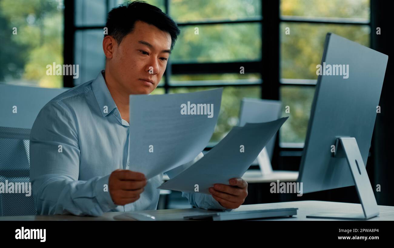 Professional asian businessman korean japanese 40s man lawyer office