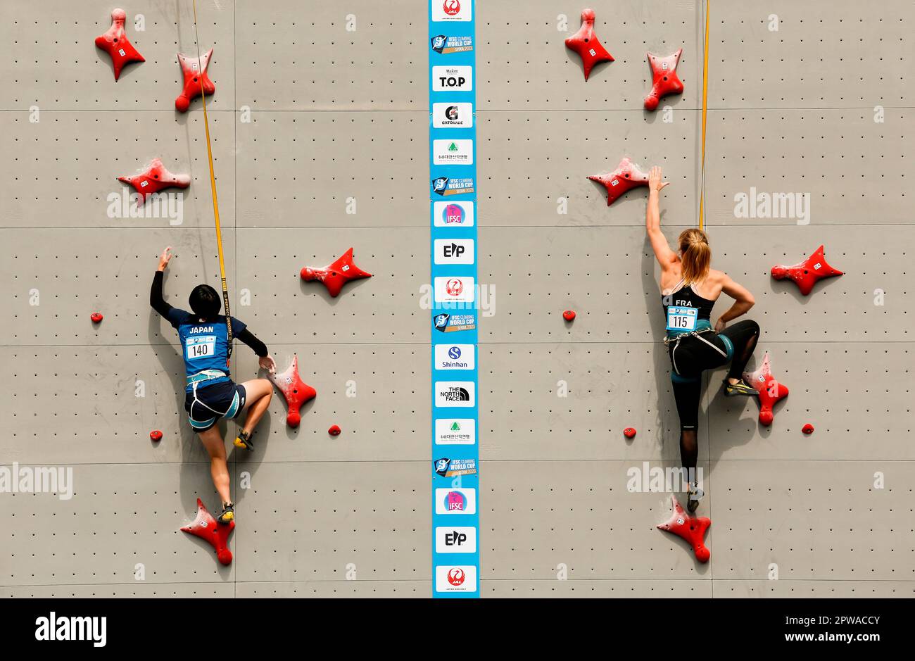 Seoul, South Korea. 28th Apr, 2023. Fumika Kawakami (L, JPN), Apr 28