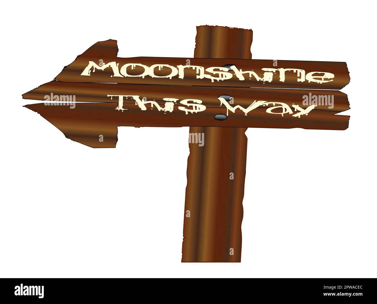 Moonshine This Way Wooden Arrow Sign Stock Vector Image & Art - Alamy