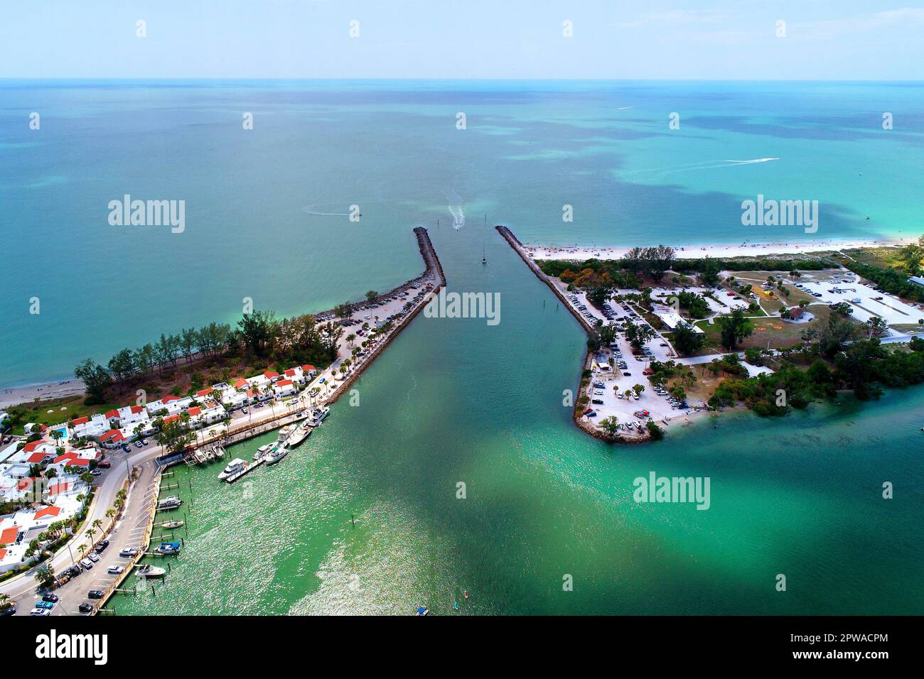 The Jetty at Venice Florida along Florida Gulf Coast a famouss tuorist