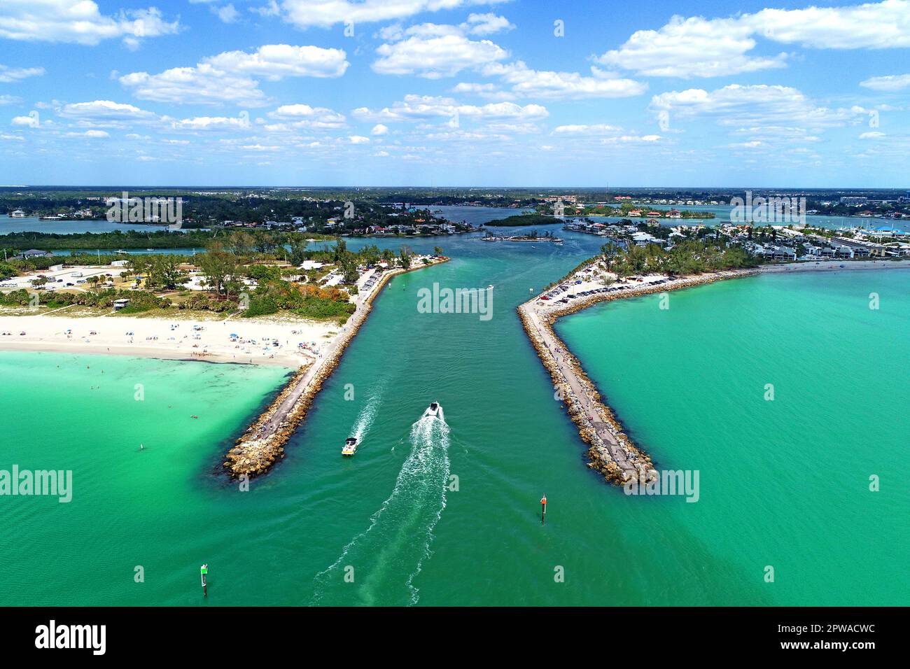 The Jetty at Venice Florida along Florida Gulf Coast a famouss tuorist
