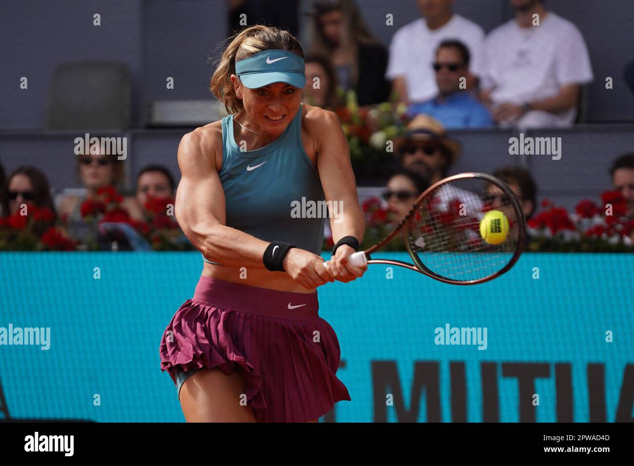 Madrid, Spain. 29th Apr, 2023. Paula Badosa vs Coco Gauff Masters Series Mutua Madrid Open 2023