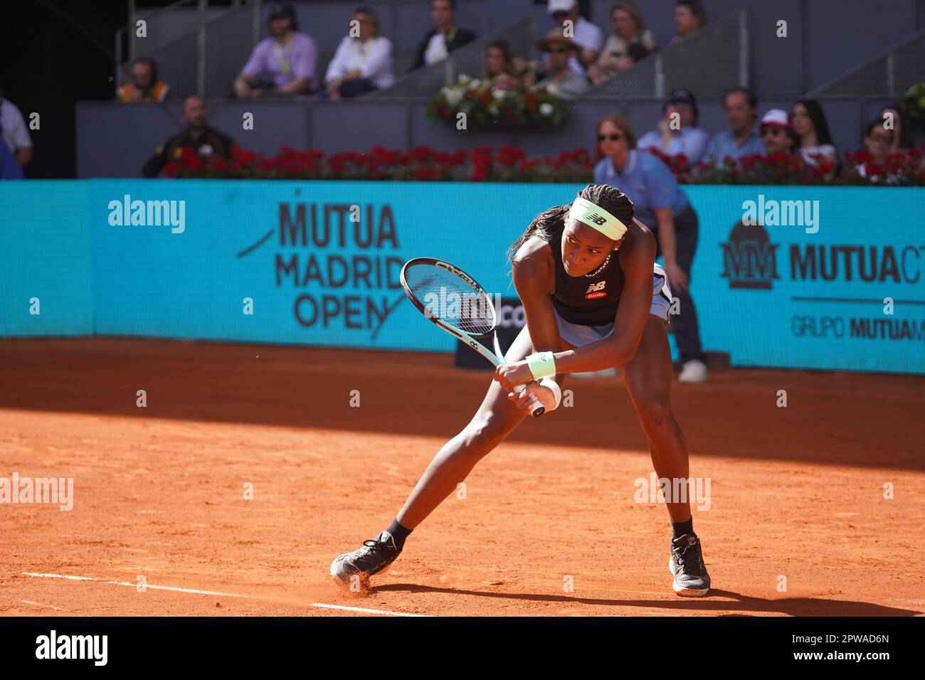 Madrid, Spain. 29th Apr, 2023. Paula Badosa vs Coco Gauff Masters Series Mutua Madrid Open 2023