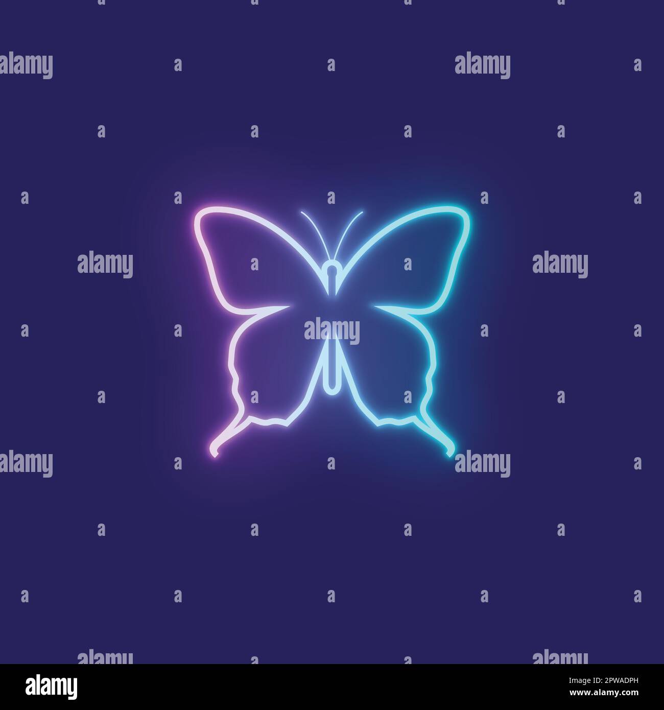 Neon blue circle magic Stock Vector Images - Alamy