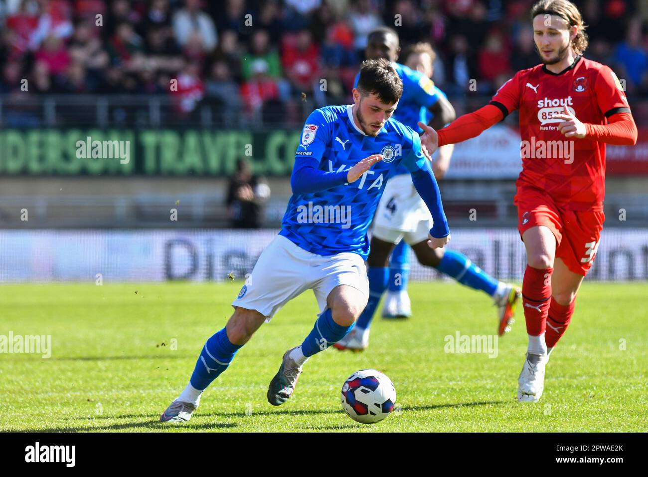 during the Sky Bet League 2 match between Leyton Orient and Stockport County at the Matchroom Stadium, London on Saturday 29th April 2023. (Photo: Ivan Yordanov | MI News) Credit: MI News & Sport /Alamy Live News Stock Photo