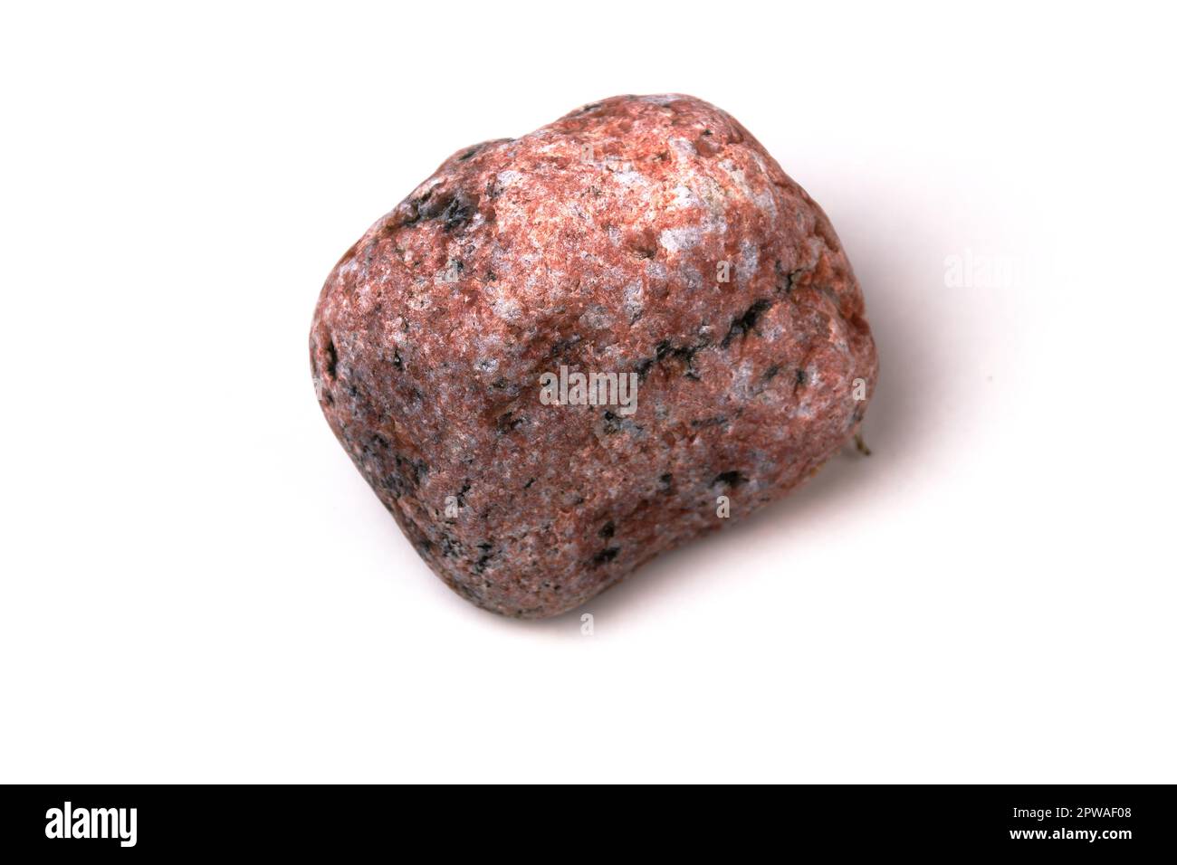 single red stone isolated on white background Stock Photo