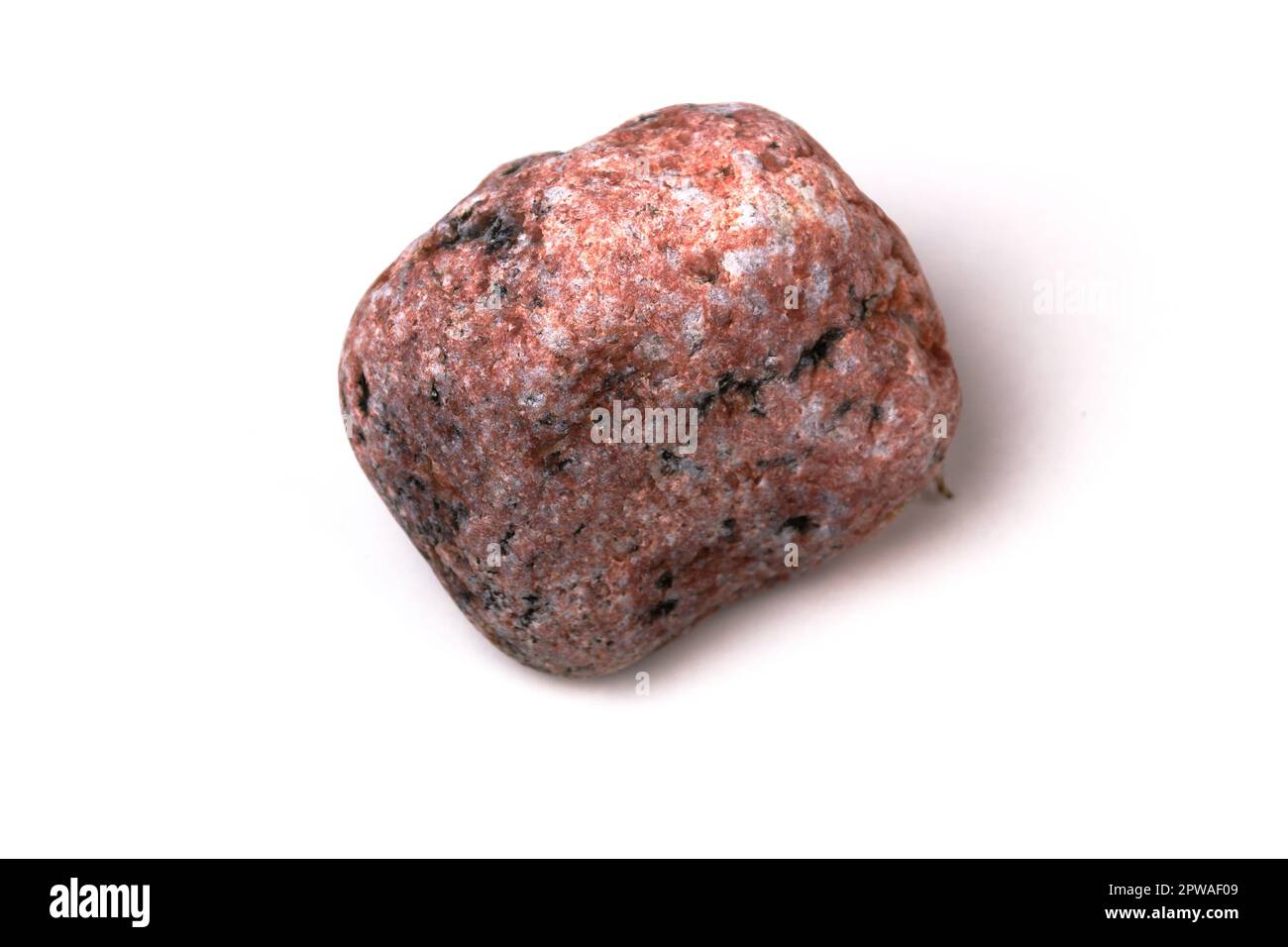 single red stone isolated on white background Stock Photo