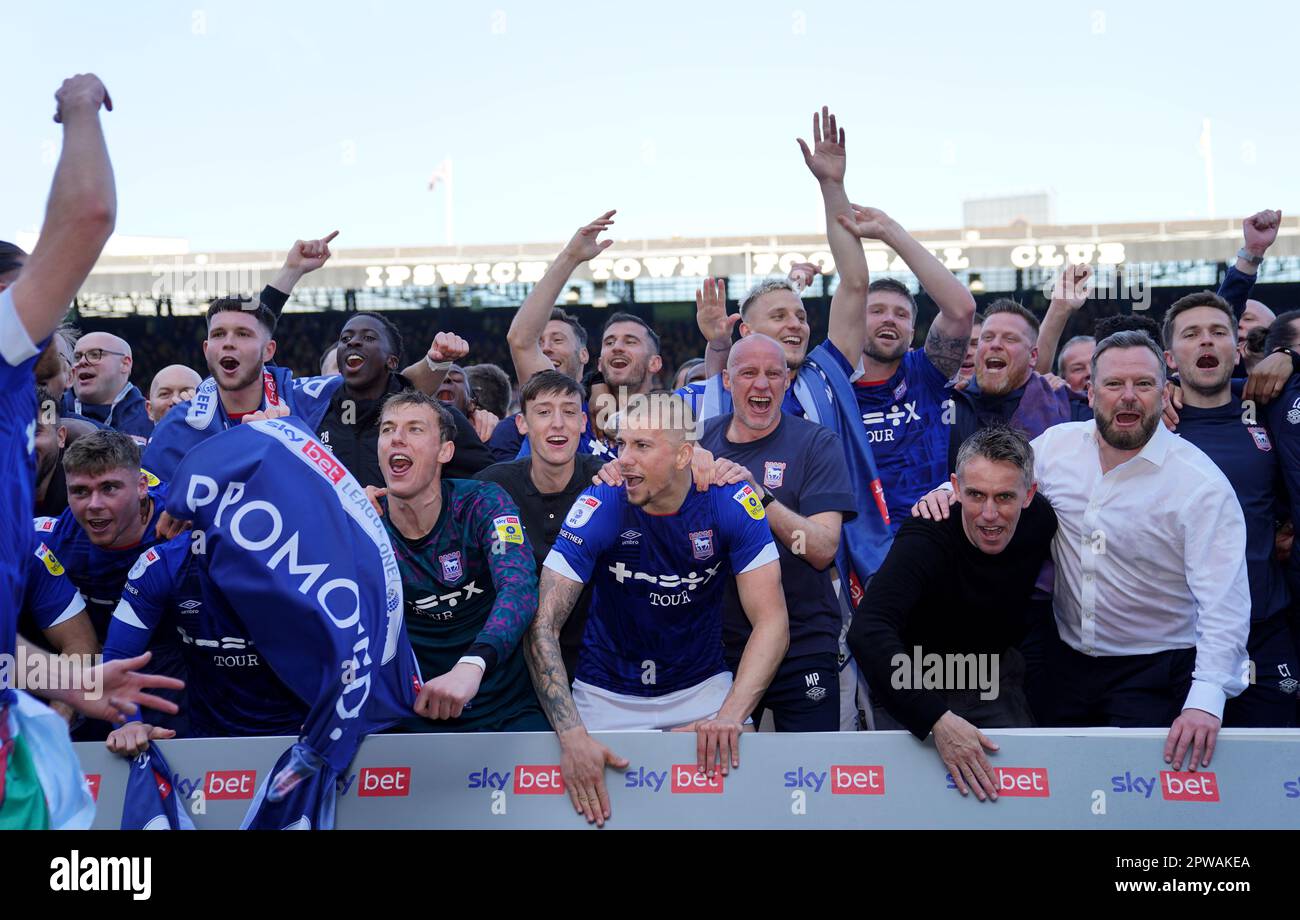 Ipswich Town manager Kieran McKenna (second right) and chief executive