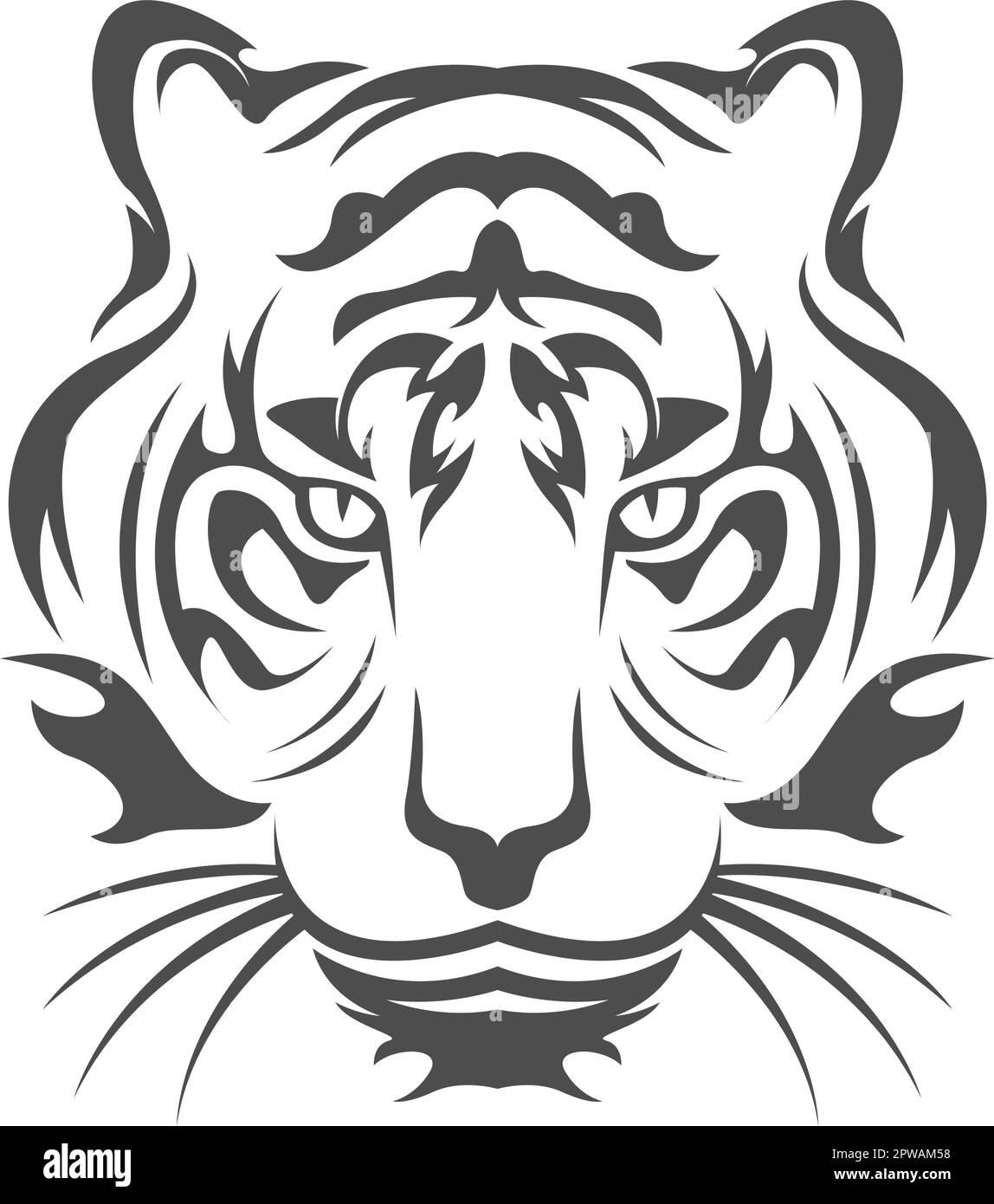 Tiger icon logo design Stock Vector