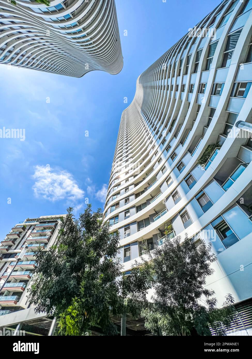 Architecture office apartment block blue sky trees buildings hi-res ...