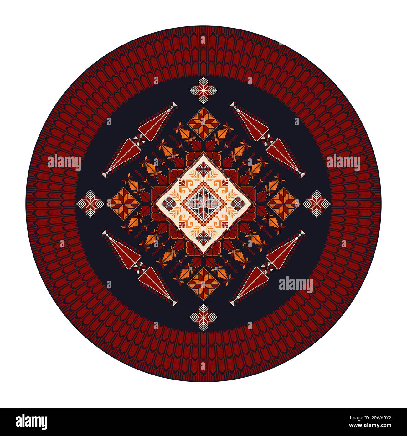 Palestinian tatreez design element 13 stock vector image art alamy