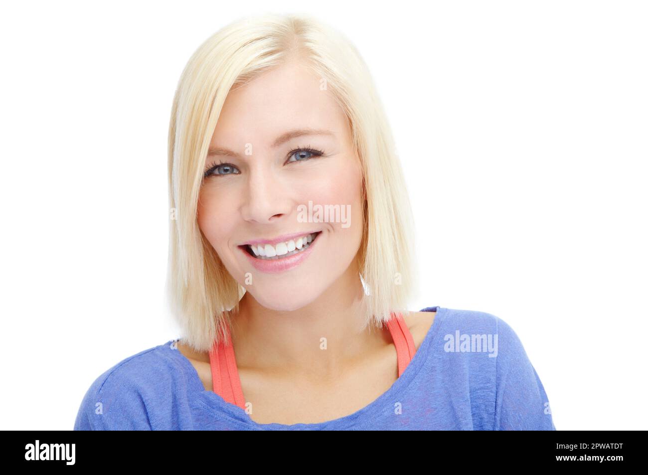 Her smile is Head and shoulders portrait of a beautiful young