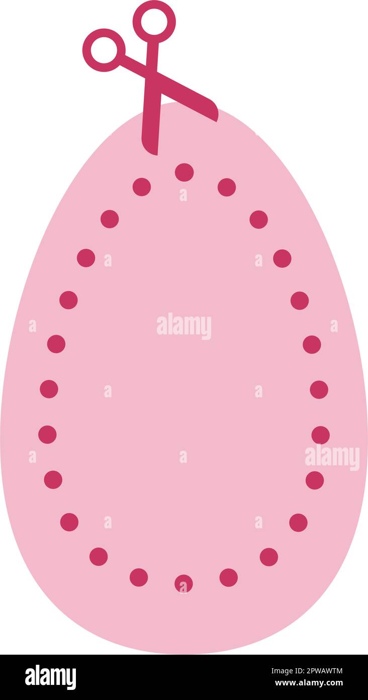 Cutting practice activites oval shape symbol element for preschool