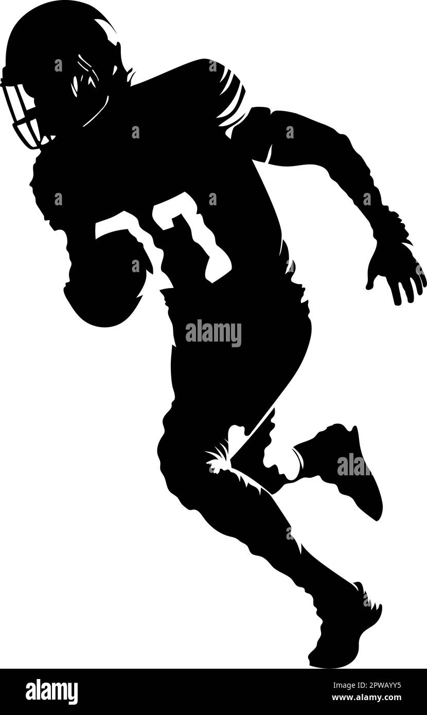 American Football Player Silhouette Stock Vector Image & Art - Alamy