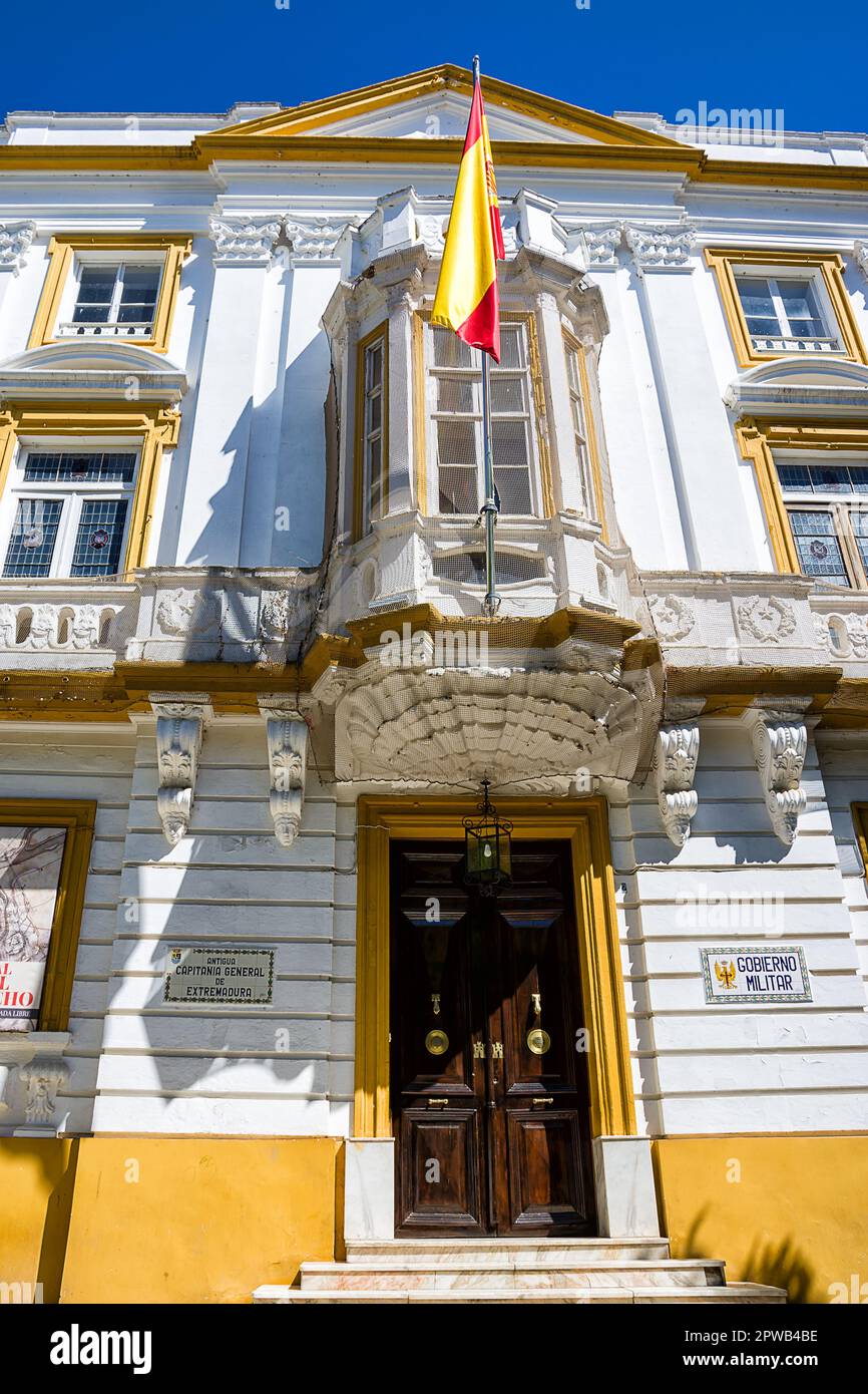 Badajoz, Spain - 24 June 2022: Palace of Former General Captaincy of Extremadura (spain) Stock Photo