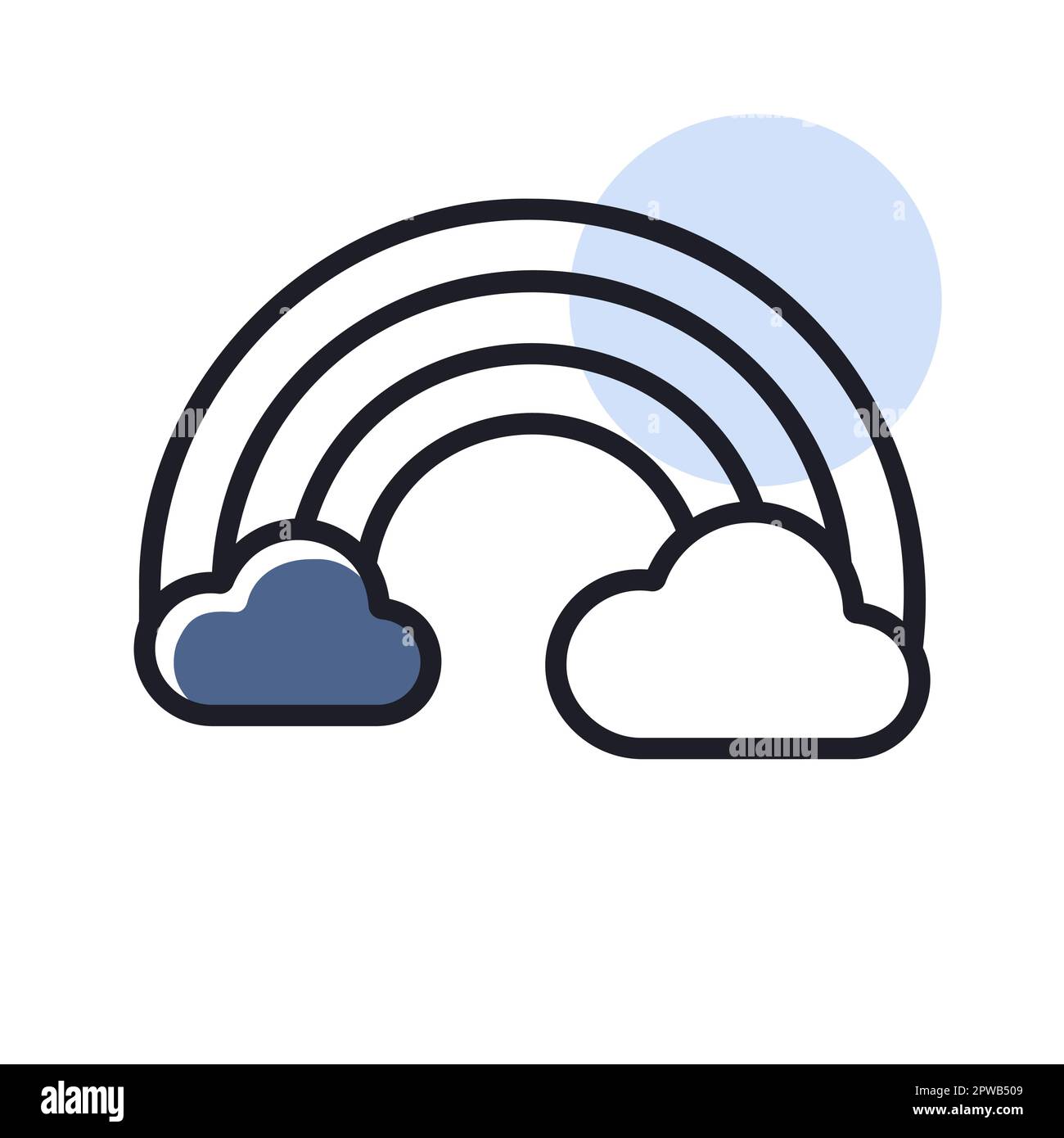 Rainbow and cloud vector icon. Weather sign Stock Vector Image & Art ...