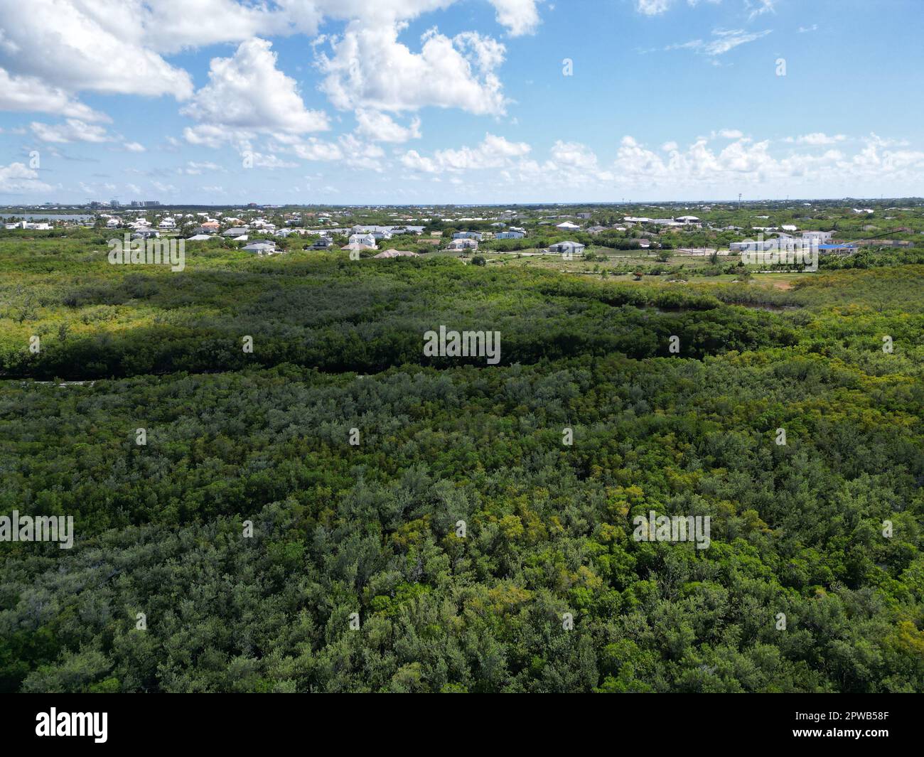 Beautiful aerial view of West Bay Seven Mile Grand Cayman Cayman
