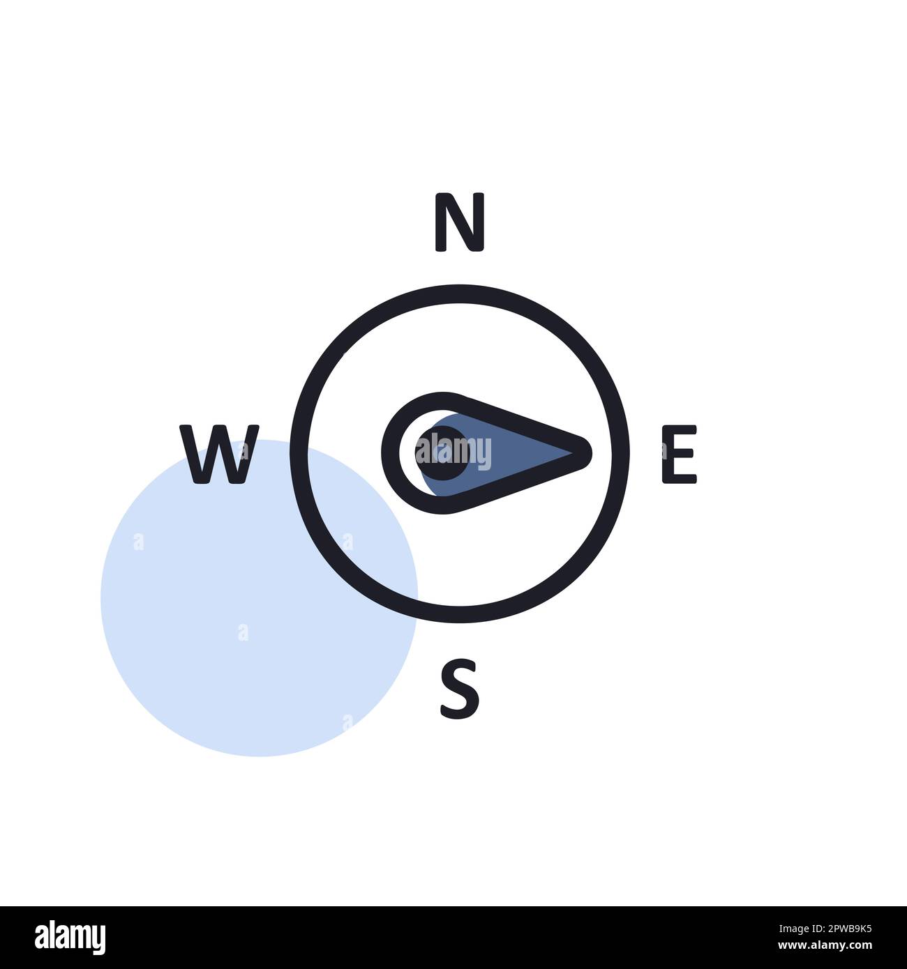 Compass wind rose vector icon. Direction east Stock Vector Image & Art ...