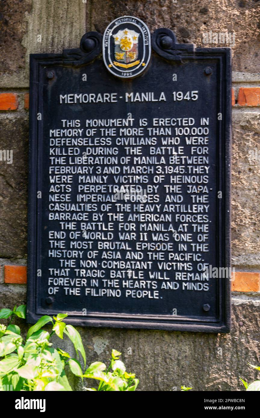 Memorial to those people who lost their lives during the Japanese