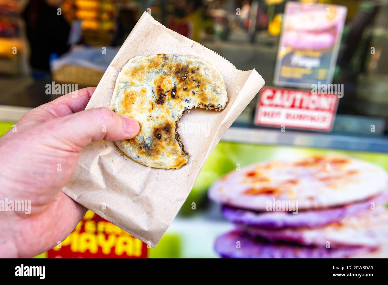 Ube Piayai,Filipino snack food Stock Photo