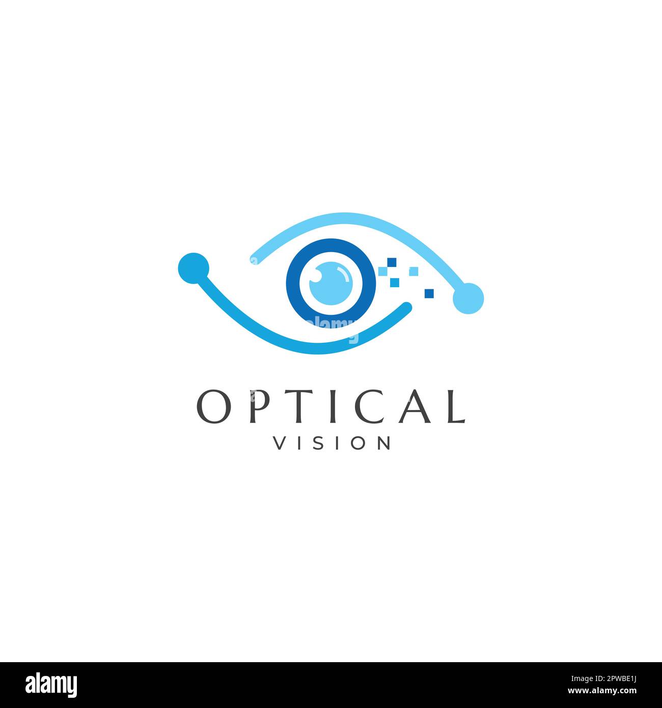 Modern colorful abstract Logo vision, digital vision, optical vision