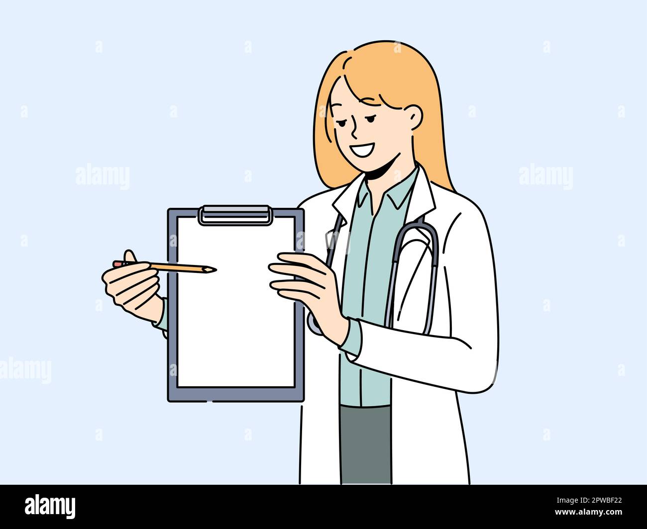 Doctor Point Woman Gp pharmacy Stock Vector Images - Alamy